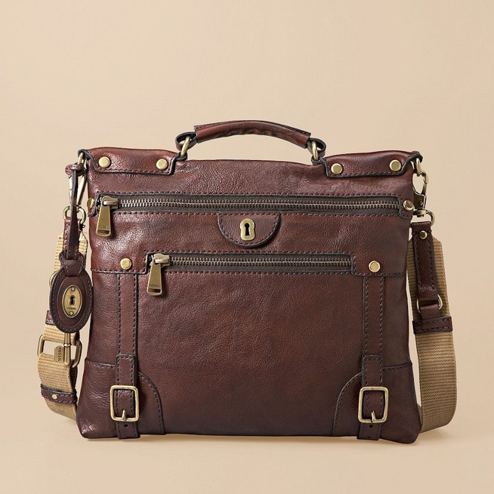 Rare FOSSIL “Emilia” Top Handle Flat Crossbody